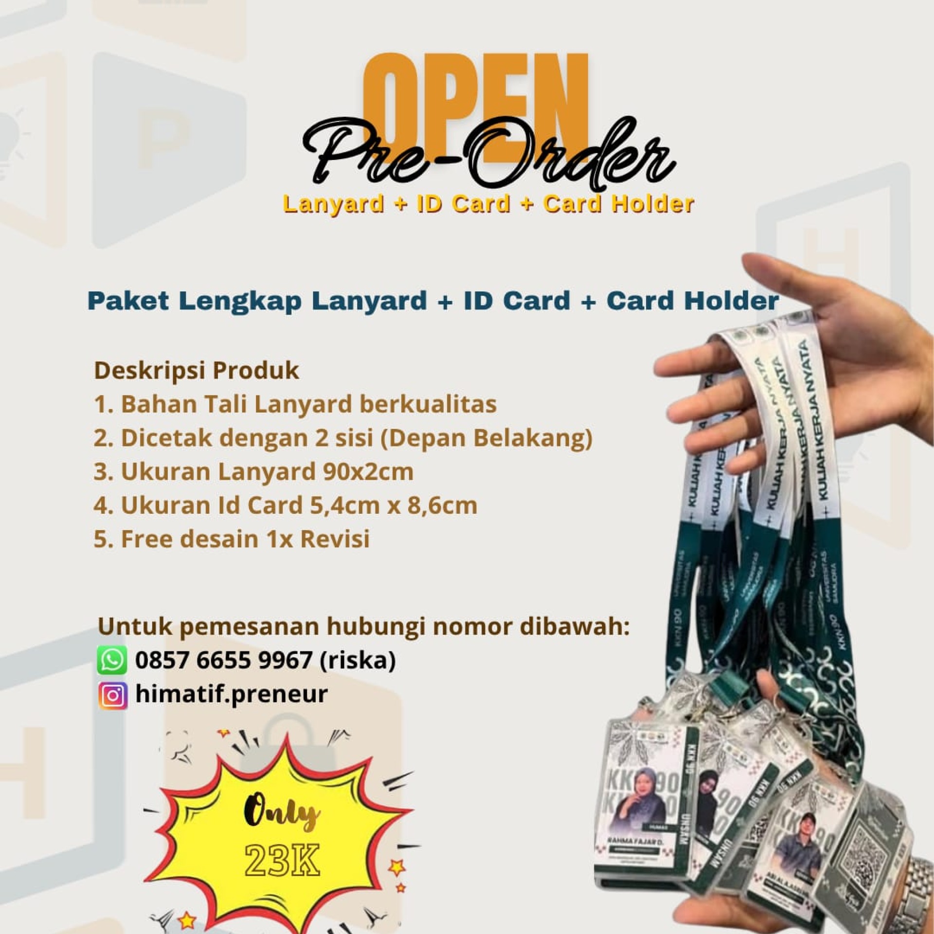 Lanyard Tali ID Card