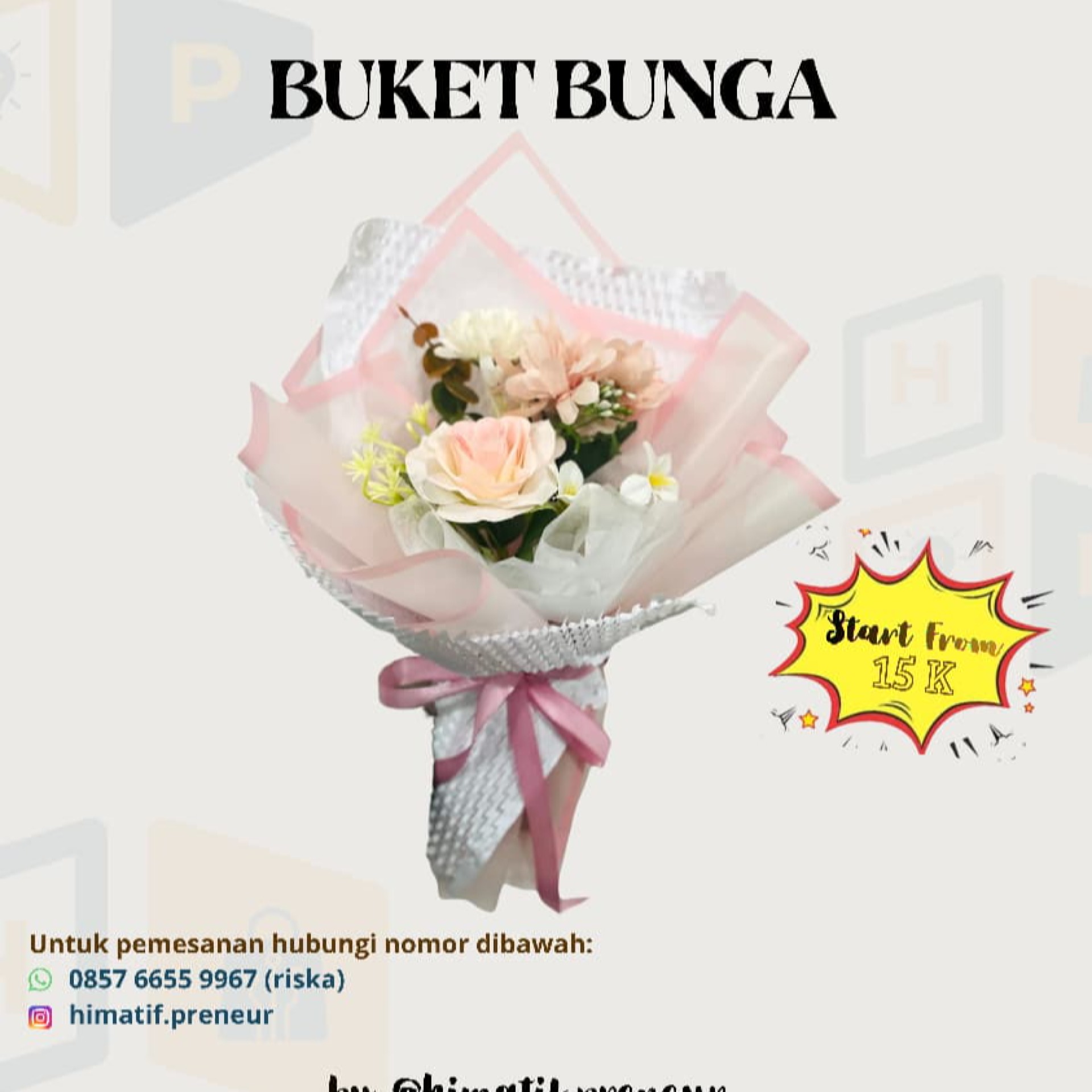 Buket Bunga Custom (Wisuda / Seminar / Event)